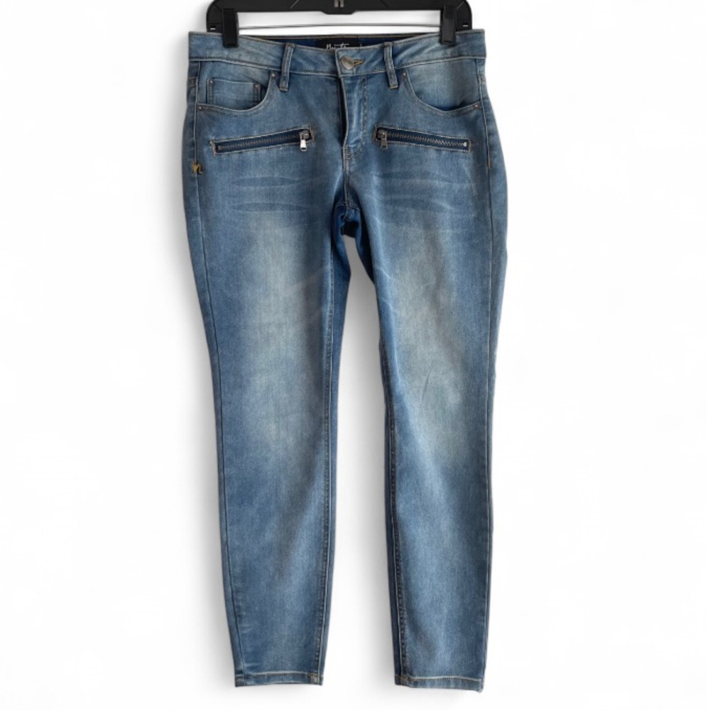 Nanette Lepore Zipper Detail Skinny Ankle Jeans Size 6
